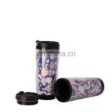 Hot Sale Plastic Travel Mugs Coffee 450ml Custom Paper Insert thumbnail-4