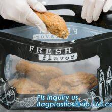 Anti Fog Material Resealabele Plastic Hot Chicken Bag, Slide Zipper Pet Microwave Oven Roasting Bag, OEM Logo Plastic PE thumbnail-4