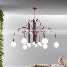 Nordic LED Pendant Light Creative Bedroom Ceiling Chandelier Fashion Shape Design Lamp for Living Room Dinner Room thumbnail-5