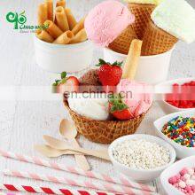 Disposable Eco Friendly Natural Birch Wooden Mini Dessert Small Ice Cream Scoop Spoons With Custom Logo thumbnail-5