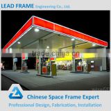 Base price lightweight steel space frame structure gas station
