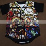 custom baseball buttons up shirt baseball jersey with wholesale prices