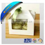UV Offset Printing High End Cupcake Box With Pvc Window