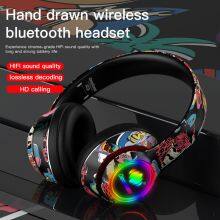 Hot Selling Product Colorful Earphone Led Gaming Headset Rgb Bt Headphone Stereo Wireless Headset thumbnail-3
