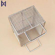 Customized Rectangular Metal Kitchen Stainless Steel Wire Mesh Basket For Food Storage