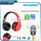 New Products 2016 STN-12 HIFI Noise Isolating Headband Headphones Wireless Bluetooth Headset With fm and tf Card Supplier's Choice thumbnail-5