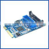 Mini Pcie PCI-Express to USB 3.0 19pin Header Converter Card Adapter