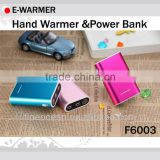 Rechargeable hand warmer power bank 6000mah F6003