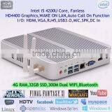 Industrial PC Fanless Haswell Design i5 Core Alloy Case USB3.0 MIC SPK MSATA SSD 32GB DDR3L 4GB WIFI 300M Dual Antennas 3D Gamin