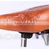 PU leather beach cruiser bicycle saddle with two spring