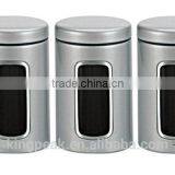 High Quality Stainless Steel Window Canister Set /herbs and Spices Jars/Stainless Steel Food Storage Spice Jars thumbnail-2