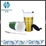 Ceramic & SS Double Layers Creative Coffee Mugs