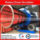 gold washing machine rotary drum scrubber washer with PU screen