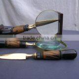 Magnifying Glass,paper Cutter With Wooden Stand thumbnail-1