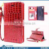 Premium Lanyard Card Slot Flip Leather Case for Sony Xperia M4 Aqua thumbnail-5