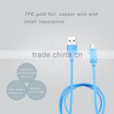 Round PVC 2A Data Cable Transfer usb cell phone charging cable