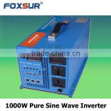 Foxsur New product 1000W 24V dc to 110V AC Best quality Professional power pure sine wave inverter with controller