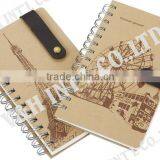 2012 New Design PU Closure Notebook With Spiral