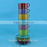 2015 Newly Designed Glaze Stoneware Stackable Cup and Saucer thumbnail-1
