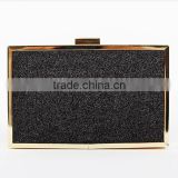 Luxury clutch box evening bag with detachable chain