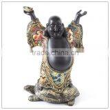 Chinese Lucky Buddha Statue ,happy Buddha Statue Wearing Fabric Clothes thumbnail-1