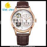 WJ-5530 Hollow 30M Water Resistant Quartz Attractive Leather Megir Hand Watch for Men thumbnail-1
