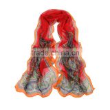 160x50mm new fashion custom hot sale popular lady chiffon shawl