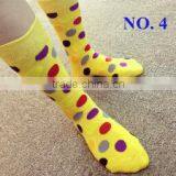Yellow Light High Quality Soft Dots In-stocking Women/Mens Socks