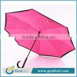 2016 new fashion J shape handle upside-down opposite reverse umbrella                        
                                                Quality Choice