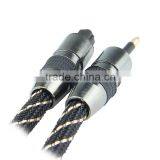 High Quality Black Fiber Optic Audio Cable Toslink Plug to Optical 3.5mm Jack Cable thumbnail-1