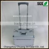 Aluminum trolley case with document bag insert