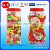Colorful Olive Shaped Bubble Gum in Jar