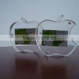 Arrival Magnet Apple Shape Acrylic Picture Frame, Acrylic Photo Frame,Clear Acrylic Image Frame(R-1143