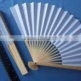 Blank Chinese Feather Bamboo Hand Fan
