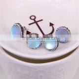 Natural Moonstone Earring, Pave Crystal Gem Stone Earring, Charm Druzy Stud Earrings thumbnail-2