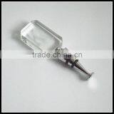 Clearance Elegant Designer Metal Wine Stopper With Letter on Square Crystal Top for Wedding Favors to Man thumbnail-1