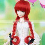 Hot-selling Colorful Synthetic Bjd/blythe Doll Wig With 2 Braids thumbnail-3