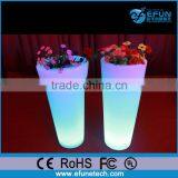 Waterproof Plastic Led Pot,decorating Led Flower/planter Lighted Tall Plastic Vases