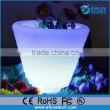 Bar/event/party/nightclub Ornamental Colorful Led Lighted Plastic Flower Pots