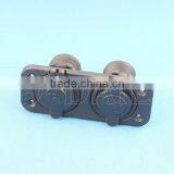 New 12-24V Rear Two Hole Panel Car Motorcycle Charger Dual USB Power Socket Splitter thumbnail-2