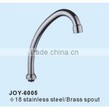 ss DIA18 health faucet round spout,brass kitchen tap tube,polished pipe