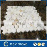 Calacatta Gold Marble Hexagon Polished Mosaic thumbnail-1