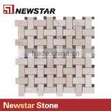 Newstar DIY Honed Marble Basketweave Mosaic Floor Bathroom Pattern Tile thumbnail-3