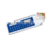 Super 10cm Plastic Ruler Calculator and Magnifier thumbnail-1