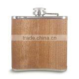 Hot Sell Stainless Steel Hip Flask, Cherry Wooden Hip Flask thumbnail-2