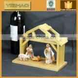 Made in China Christmas Unfinished Homemade Cheap Outdoor Antique Wood Nativity Scene Craft thumbnail-3