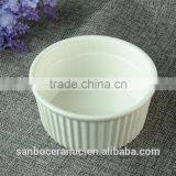 Wholesale White Round Porcelain Ramekins Ceramics Round Ramekin for Restaurant Hotel thumbnail-2