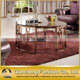 2017 Rose Golden Stainless Steel Coffee Table Set thumbnail-5