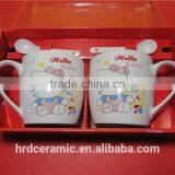 High Quality Hotel White Porcelain Coffee Cups/hello Kitty Mug With PP Spoon thumbnail-3