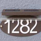 2016 House Doorplate/house Number Plate With Solar Light